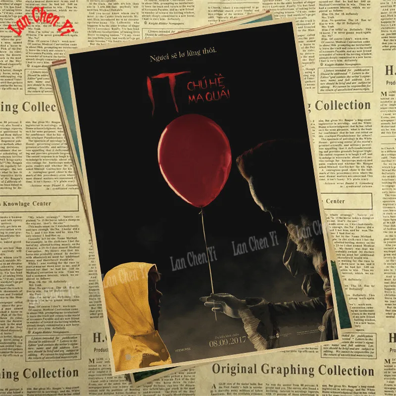 Ретро постер Stephen King's It настенные постеры из крафт бумаги с принтом для