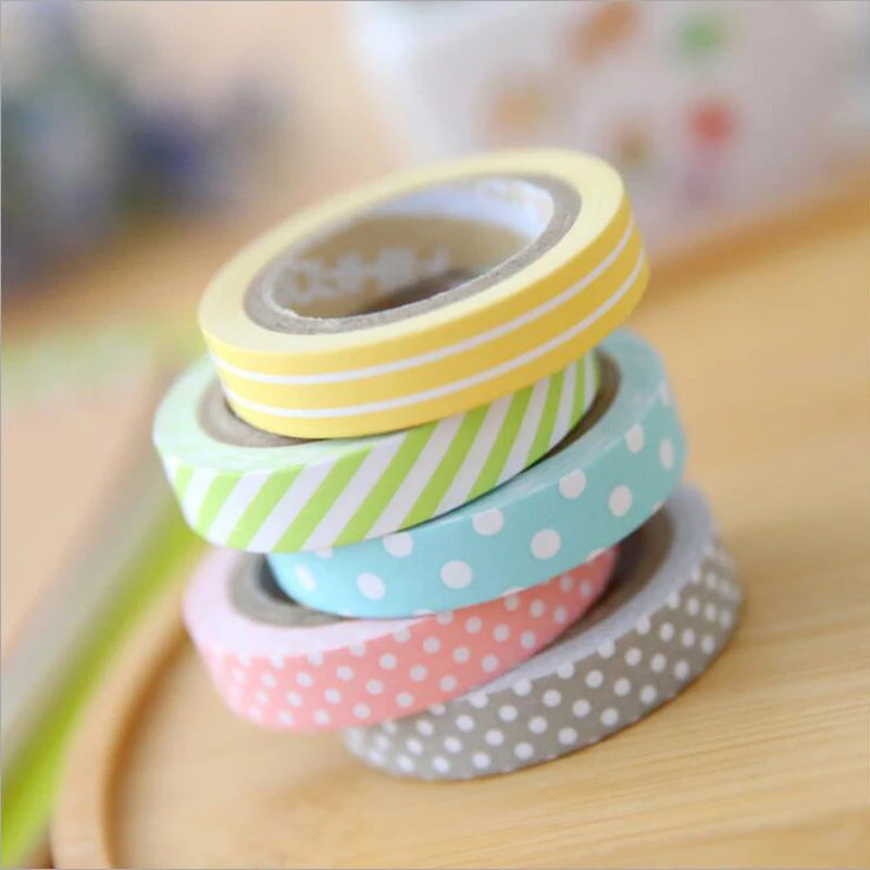 RAINBOW STRIPES 10mm ribbon x5 m