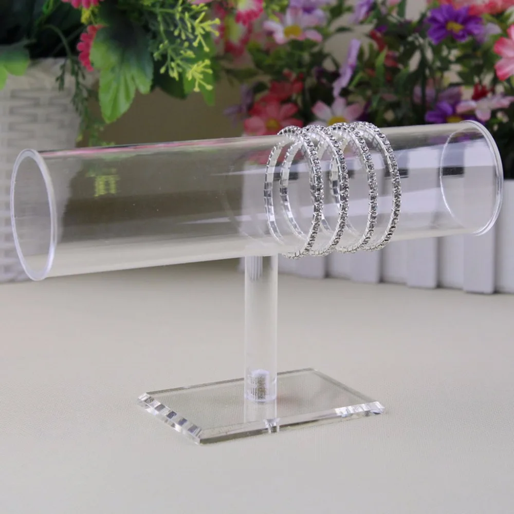  JAVRIK Elegant Acrylic Black White Color Bracelet Watch Display Holder Showing Stand Bangle Showing