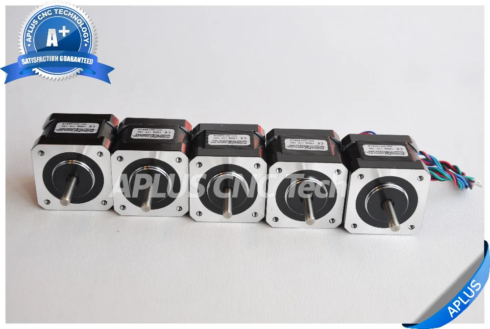 

5 PCS NEMA 17 0.9 Degree Stepper Motor, 51oz-in 40mm 1.7A, 4wires