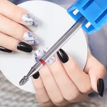1 шт. твердосплавная дрель для ногтей, шлифовальный головной Бур, коническая форма, средняя зернистость для ногтей, сверло, гель для удаления полировки