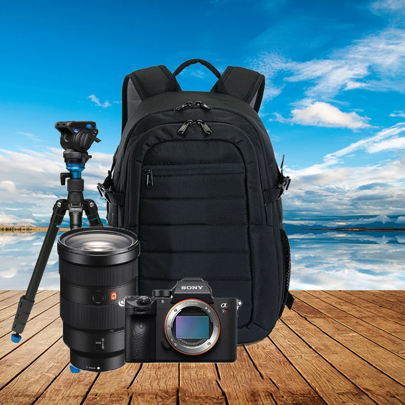 

Camera Backpacks Waterproof Nylon Camera Bags Photo Backpacks with Shockproof Liner Rain Cover for Sony A6000 Nikon D3400 Canon