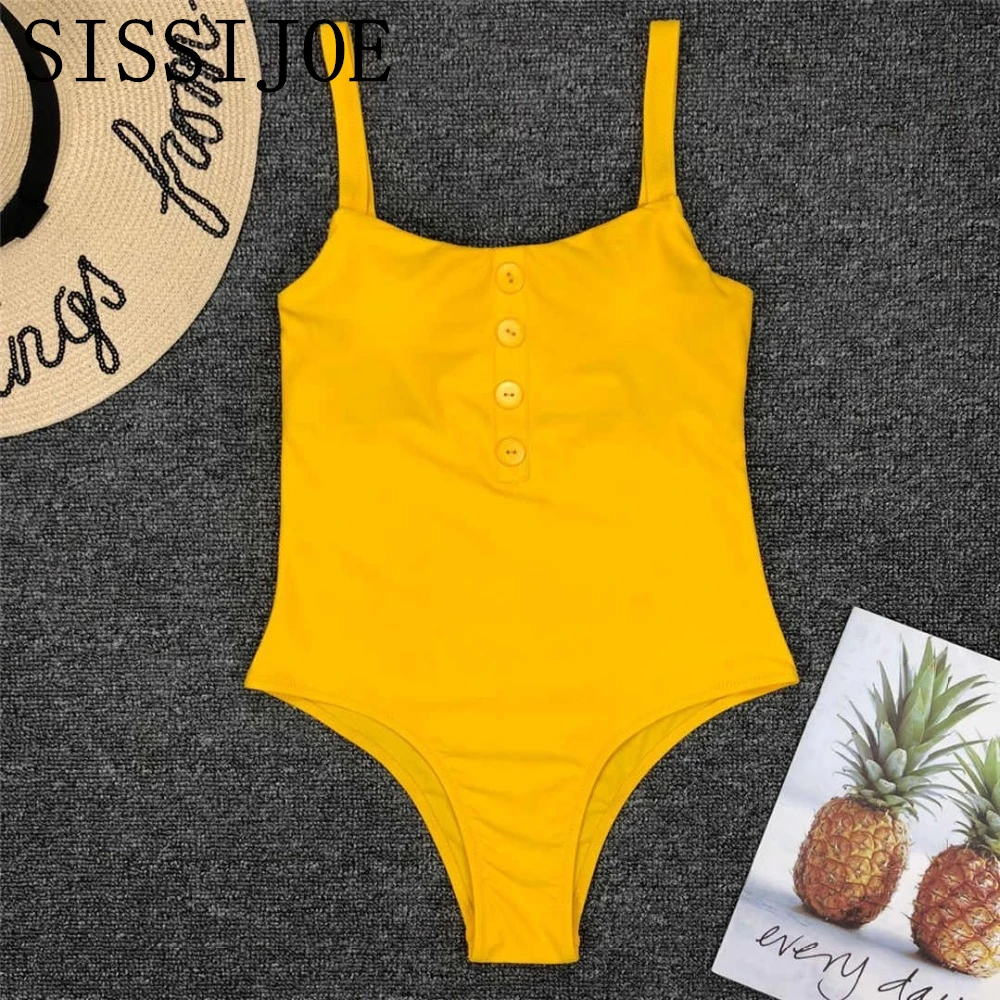 yellow one piece swim
