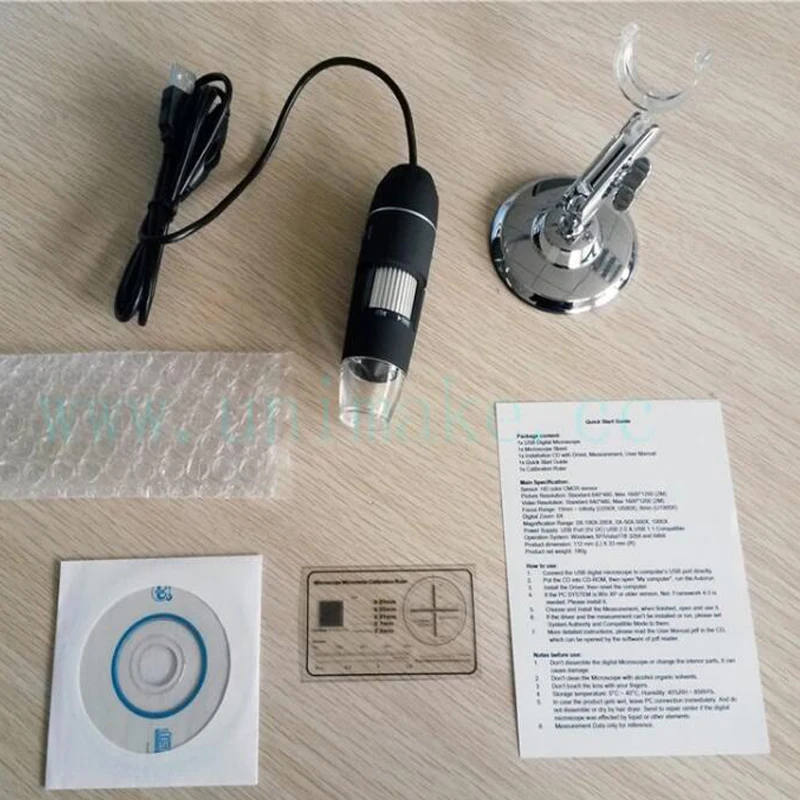 High Resolution USB Digital Electronic Microscope With Measurement Software Skin Concluding 200X 500X 800X 1000X 1600X Monocular_4