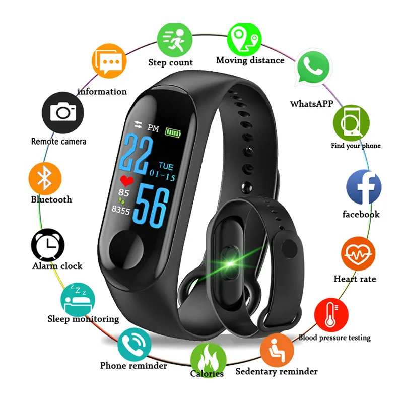 2019 Smart Uhr Männer Frauen Herz Rate Monitor Blutdruck