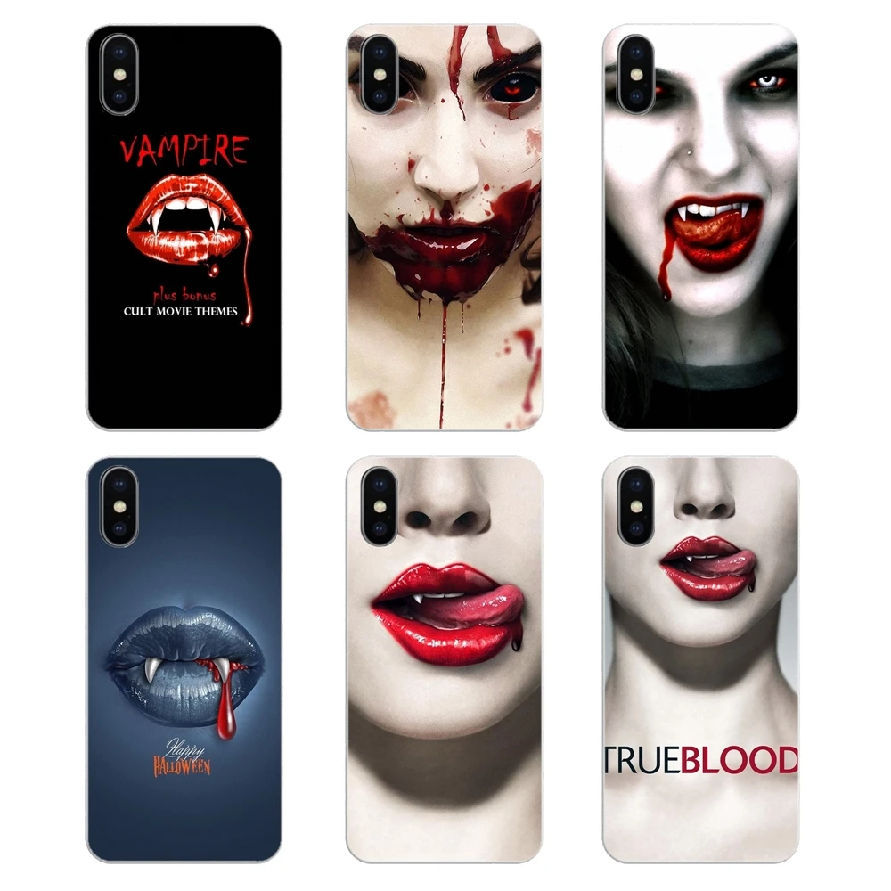 For Huawei G7 G8 P7 P8 P9 Lite Honor 4C 5X 5C 6X Mate 7 8 9 Y3 Y5 Y6 II 2 Pro 2017 Silicone Phone Covers blood Sexy Vampire lips |