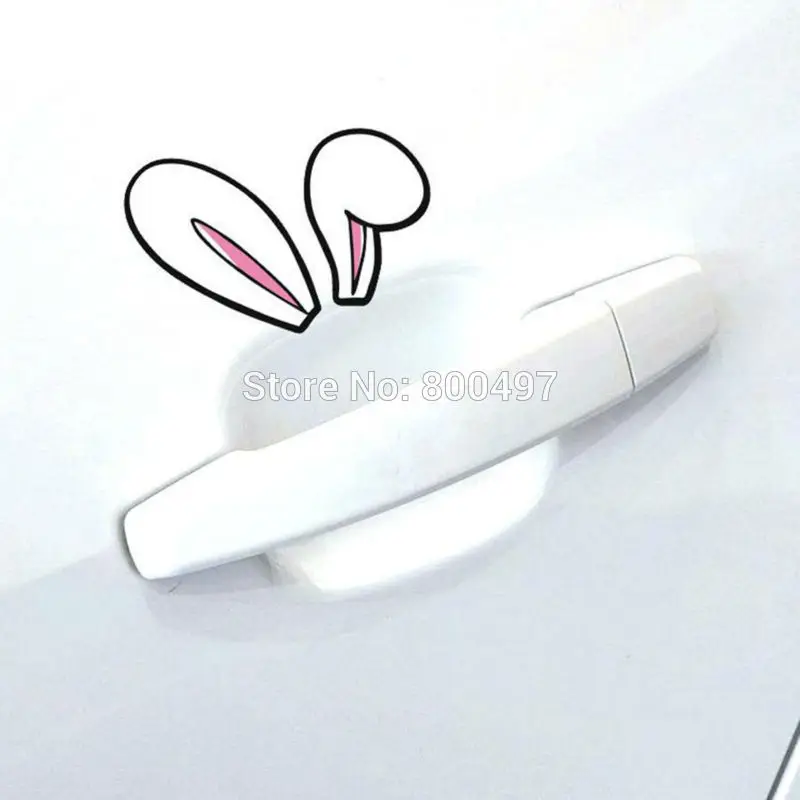 

2 x Creative Car Stickers Lovely Rabbit Ears Car Decoration Decals for Tesla Ford Toyota Chevrolet Volkswagen VW Hyundai Kia