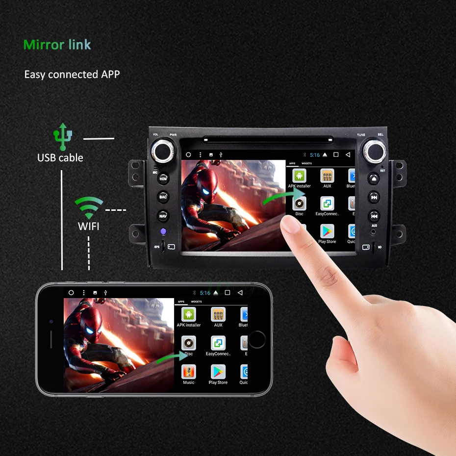 Perfect 8" DSP Android 9.0 4G 64G AV Output CAR GPS Radio For Suzuki SX4 2007-2013 DVD PLAYER Navigation Stereos Multimedia IPS screen 23