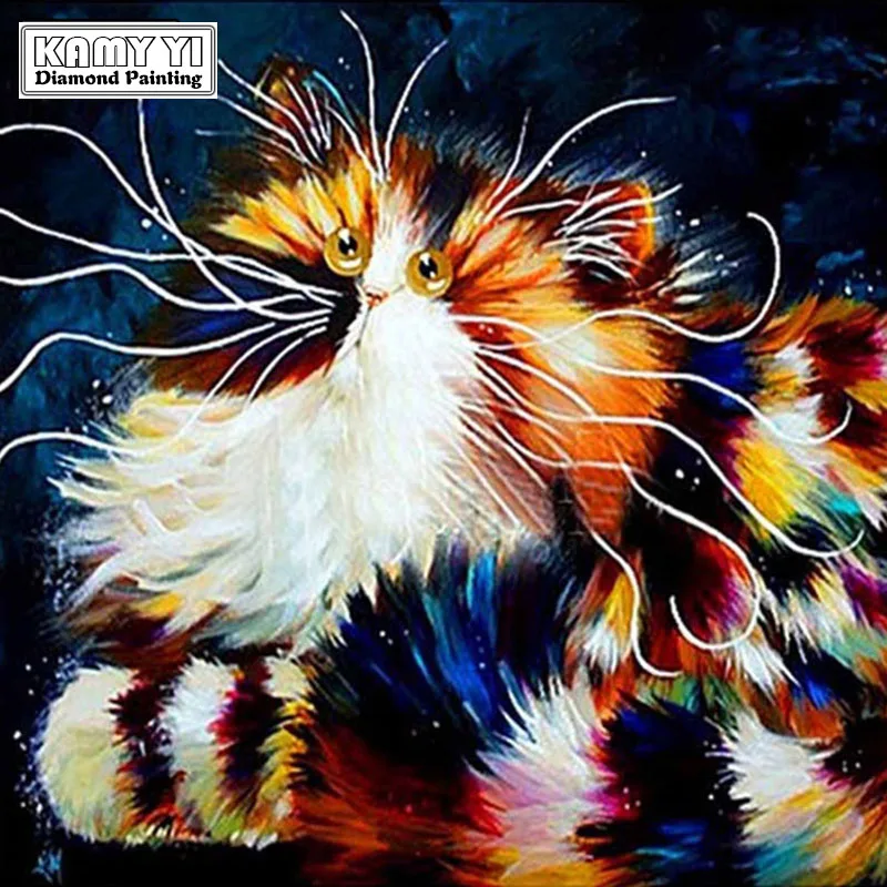 

DIY Diamond Embroidery cute cat 5D Diamond Painting Cross Stitch Mosaic Pattern Full Square Rhinestone Home Decor