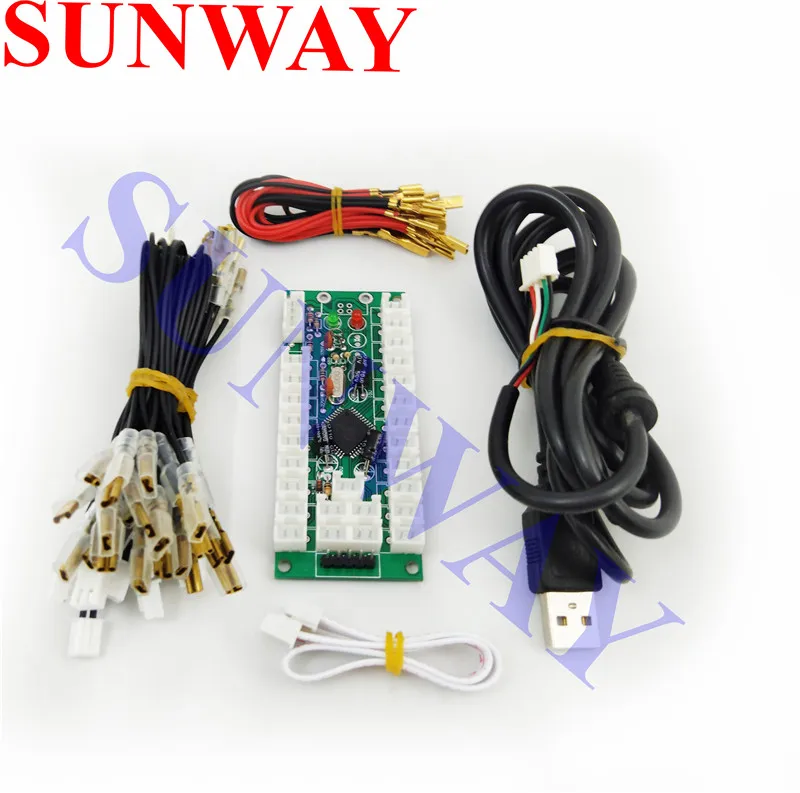 2 игрока DIY аркадная подсветка набор джойстика с 20 светодиодный аркадные кнопки+ 5 Pin Джойстики+ USB энкодер+ кабели джойстик аркадный набор