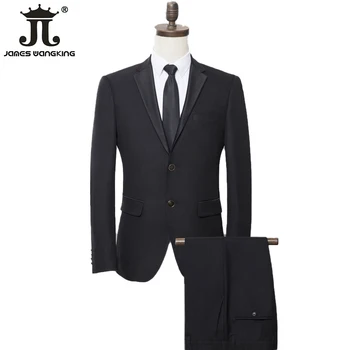 

2pcs Set:Jacket+Pant | 2019 Newest Men's Fashion Wedding Dress Suit Male Formal Business Casual Suits Slim Blazer | Size:M-5XL