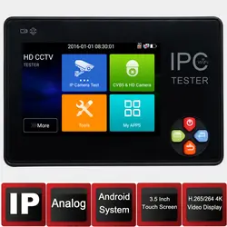 IP Камера tester3.5 дюймов ips Экран H.265 4 K IP контрольный монитор для систем видеонаблюдения Аналоговый тестер IP Камера тестер безопасности Камера
