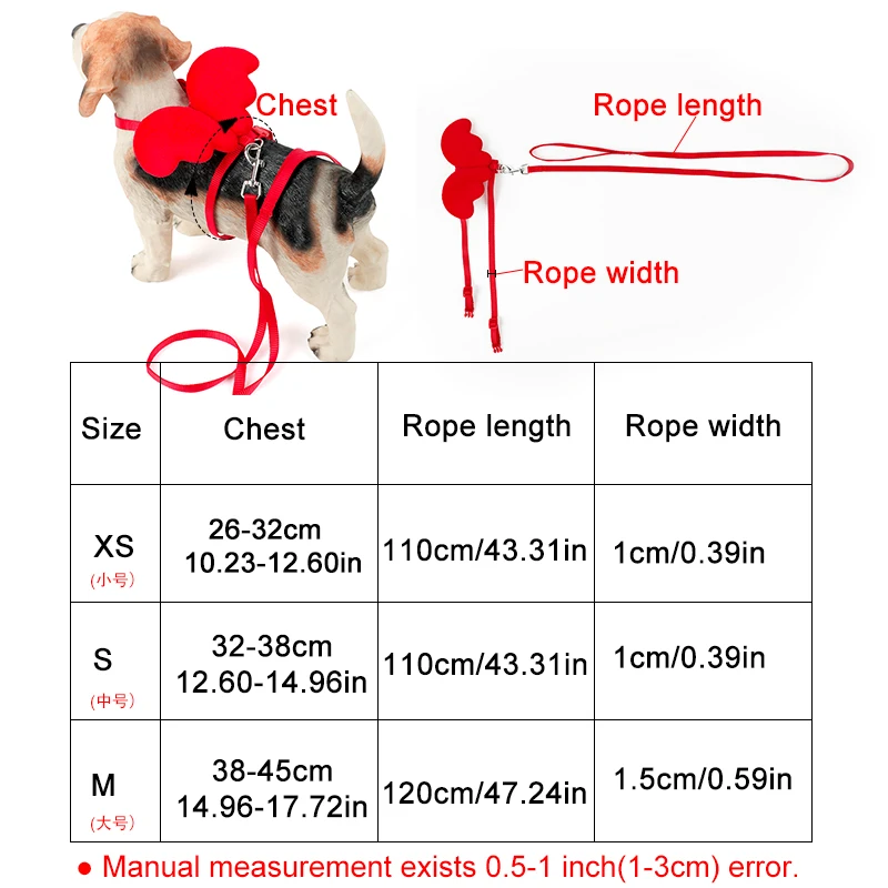 OWDBOB милые крылья ангела поводки для питомцев, собак ошейник для щенка нагрудные ремни веревка ходьба маленькие собаки поводок собаки аксессуары
