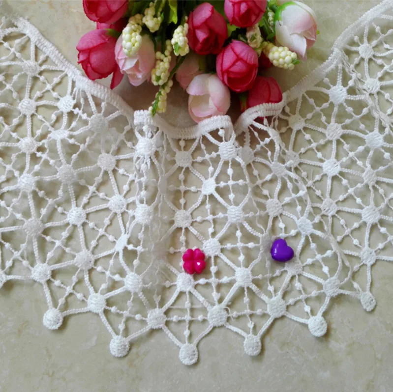 

Fine 10cm Wide Creative Embroidery Water Soluble Tulle Lace Fabric Accessories Women's Clothes Skirt Bag And Home Decoration