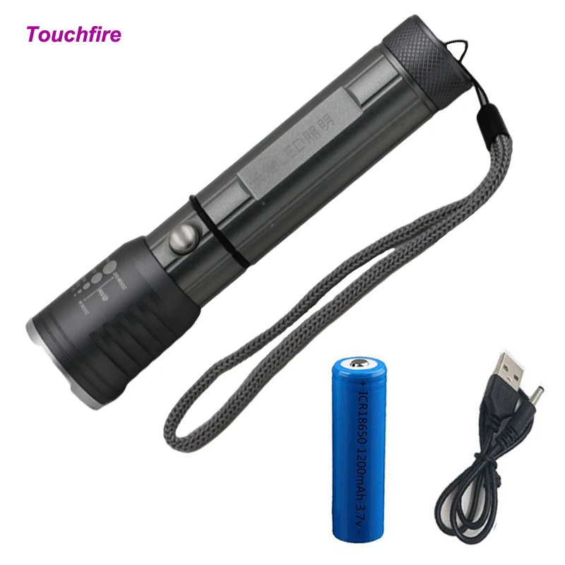 Q5 LED flashlight with DChead camping fishing portable self defense