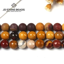Натуральные Гладкие бусины из мукаита, граненый натуральный драгоценный камень, матовые бусины, аксессуары для изготовления ювелирных изделий
