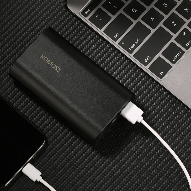 Romoss SE10+ 10000mAh Type-C Power Bank 18W PD Quick Charge 3.0 Portable Charger USB-C Input/Output Battery Pack For iPhone X