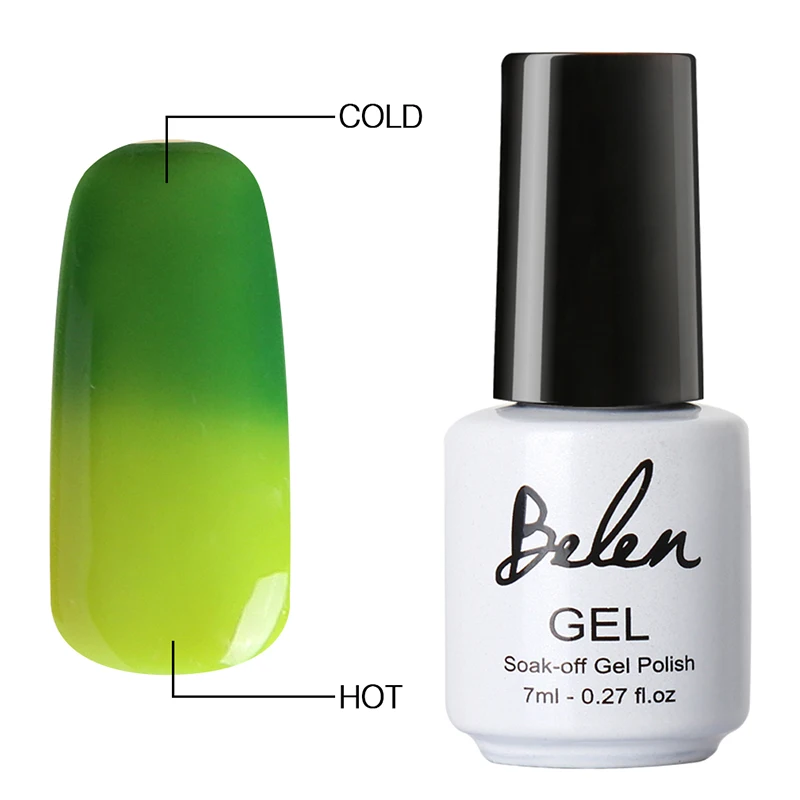 Belen 7 мл Гель-лак для ногтей изменение температуры замачивание уф-и светодиодный перманентные эмалы для нейл-арта термолак лак - Цвет: 5705