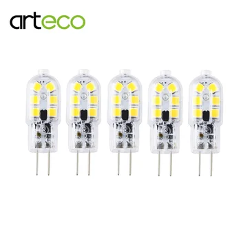 

5PSC G4 LED Lamp 2835 LED Bulb 220V/DC 12V Transparent Cover / Milky Cover LED bulb Chandelier Light Replace Halogen Corn Bulb
