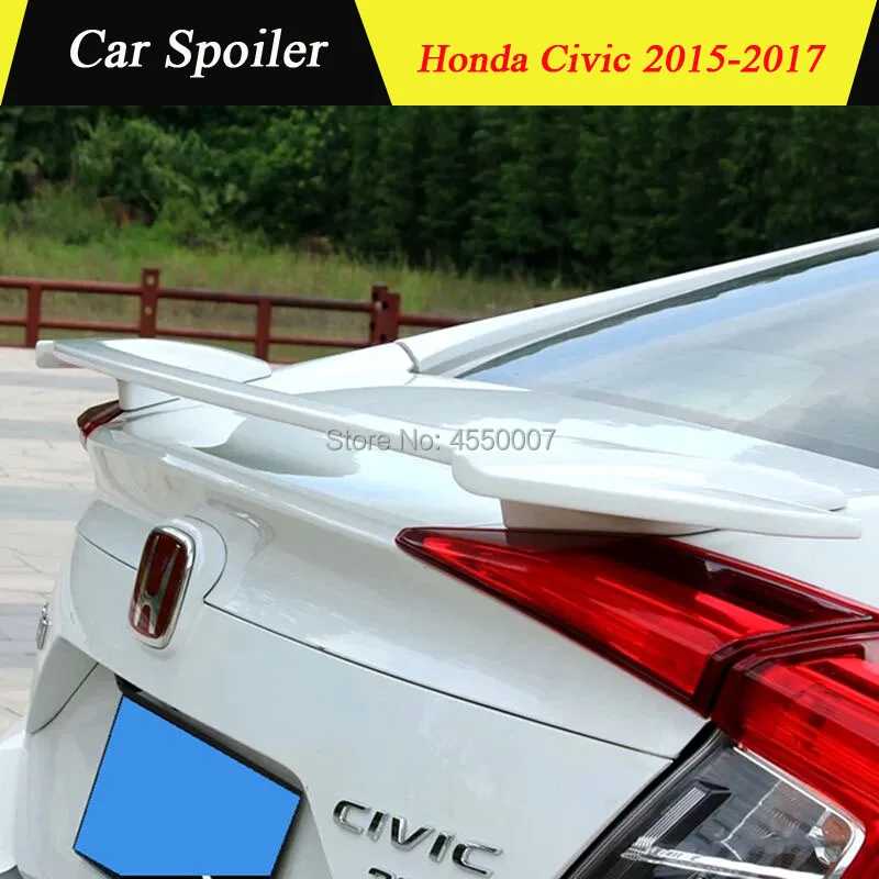 Для Honda Civic 10th украшение автомобиля Высокое качество ABS пластик задний спойлер багажника для Honda Civic