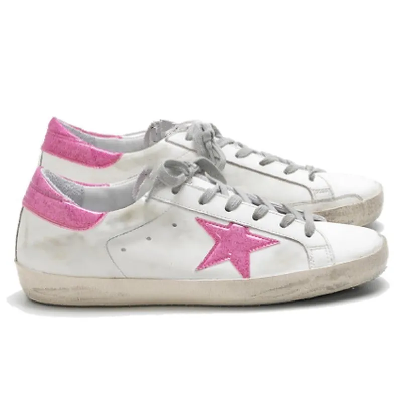 

2018 new fashion flat casual blue stars graffiti gray tail small dirty shoes female leather retro wild old white shoes female