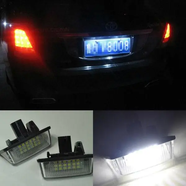 2x Белый светодиодный номерной знак для Toyota Corolla 9 E120 E130 2000 2006|plate light|led license plate
