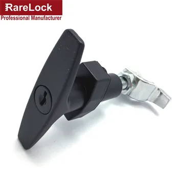 

Rarelock Handle Lock Electrophoretic Paint Black Convenient Simple Locker Cabinet Door Lock Cerradura g