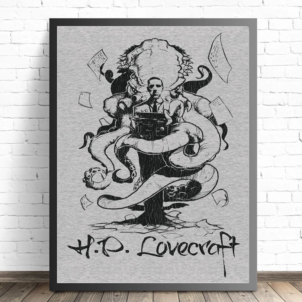HP Lovecraft Surreal плакаты портреты и принты настенная живопись на холсте для украшения