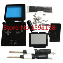 Чехол для GameboyAdvance SP, Сменный Чехол, черный цвет, с резиновыми подушечками, игровая консоль X/Y, отвертки