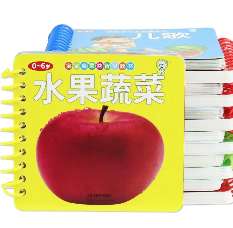 

Cardboard Early teaching book learn read Fruit word