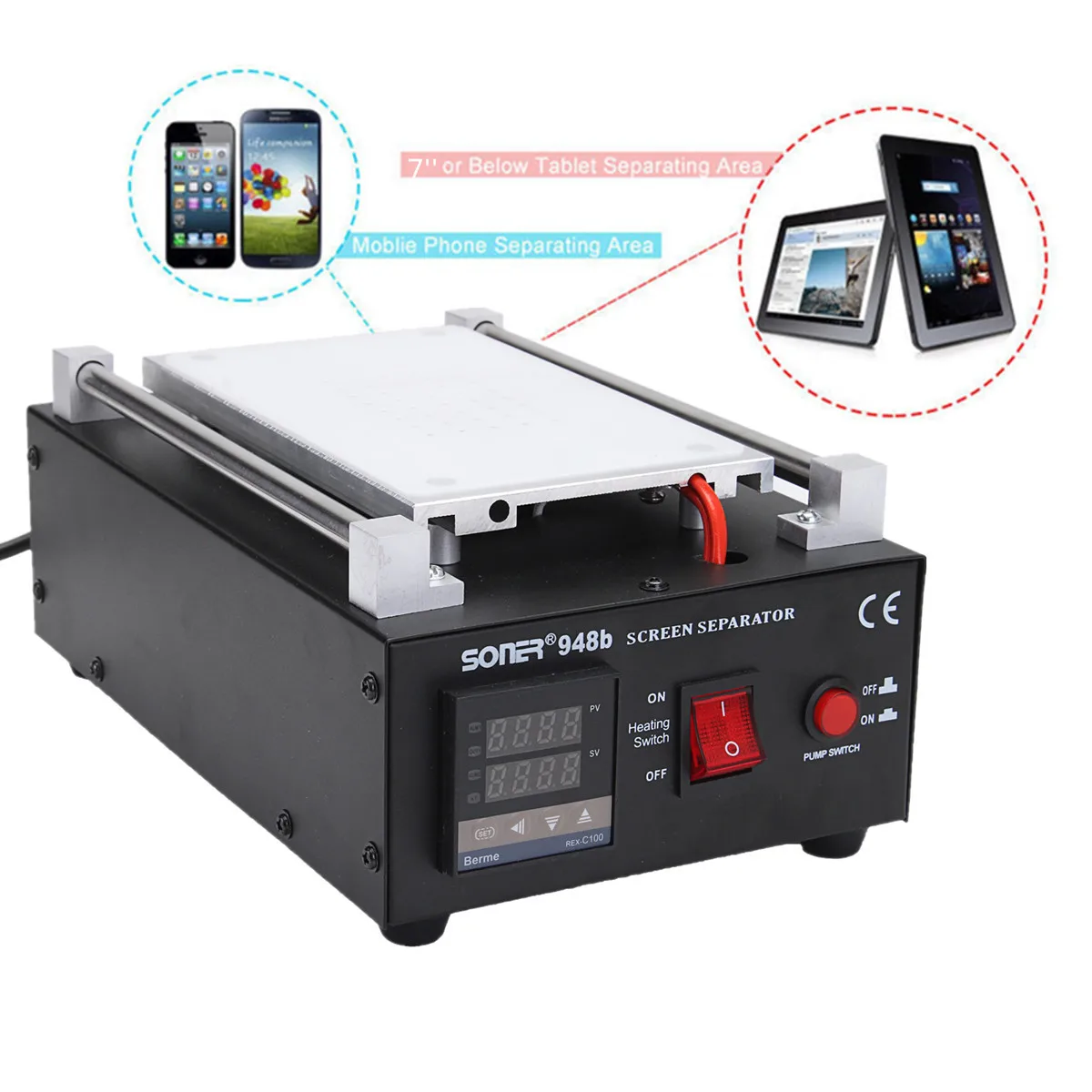 LCD Glass Different Cover Plate Vacuum Pump 7 Built-in Screen Separator Repair Machine Mobile Phone Auto Heating LED Display LCD Glass Different Cover Plate Vacuum Pump 7 Built-in Screen Separator Repair Machine Mobile Phone Auto Heating LED Display