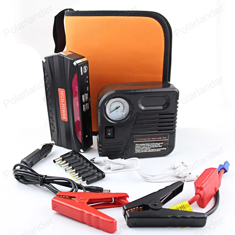 

Car Jump Starter with pump Power Bank Mini Portable Emergency Battery Charger for Auto and Mobile Phone Red hot sell