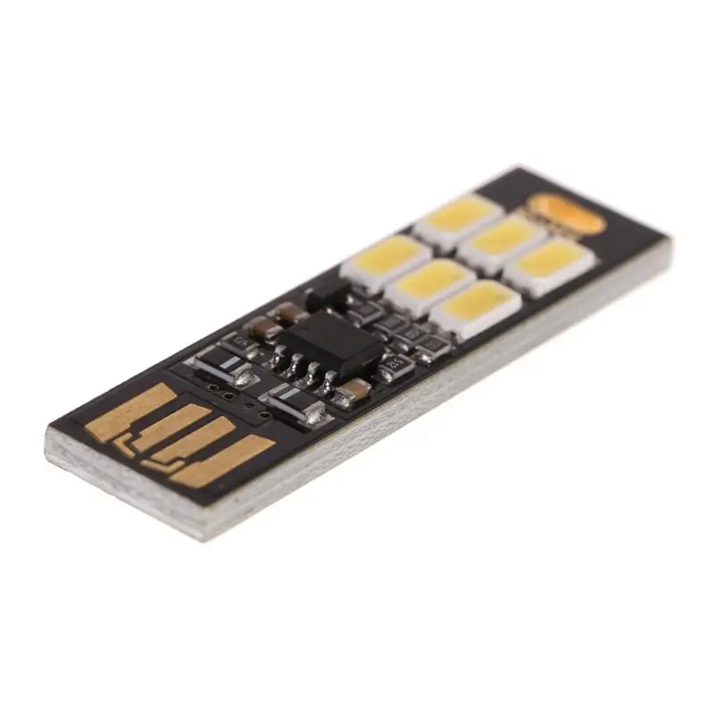 Карманный ночник с 6 светодиодами мини брелок портативный USB светильник для