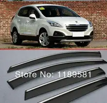 For Peugeot 3008 2008 2015 Window Wind Deflector Visor Rain Sun Guard Vent new