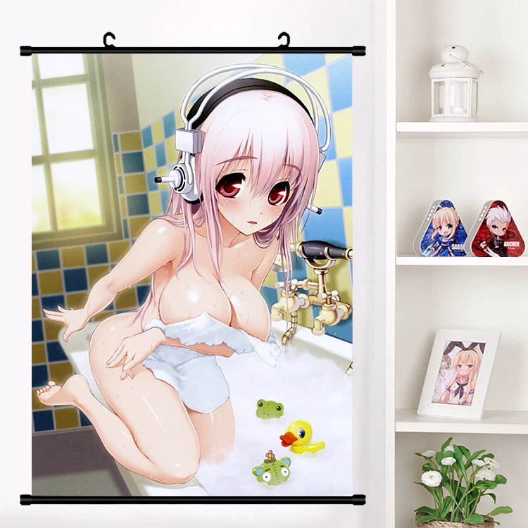 Японское аниме SUPERSONICO Super Sonico сексуальный косплей настенный свиток Фреска плакат Настенные подвесные плакаты Otaku коллекция домашнего декора подарок