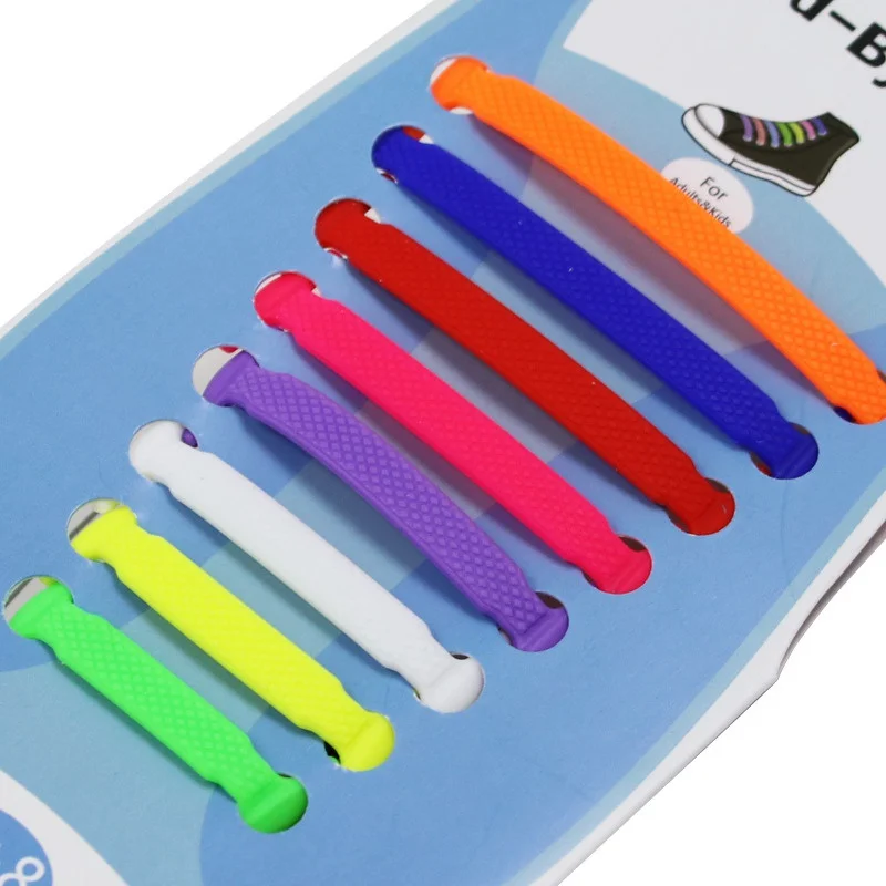 Unisex Athletic Running No Tie Shoelaces Elastic Silicone Sneakers Fit Strap Shoe Lace Outdoor Accessories Gym Leisure Shoes New