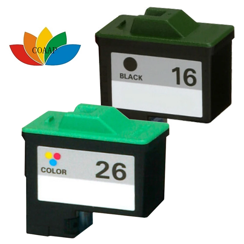 

2 Pack #16 #26 Compatible Ink cartridge Combo Set H.Y For Lexmark X1170 X1180 X1185 X1190 X1195 X1240