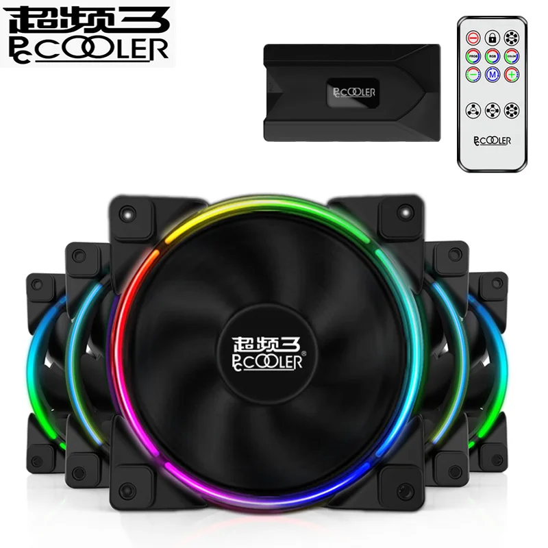 PcCooler 5/упаковка 120m RGB 12V 5V pc Вентилятор 4pin PWM тихий кулер для процессора жидкостный кулер 12 СМ Компьютер охлаждающий вентилятор с контроллером