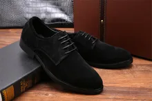 Мода черный/коричневый загар мужские квартиры обувь из нубука натуральная кожа повседневная обувь мужская уличной обуви