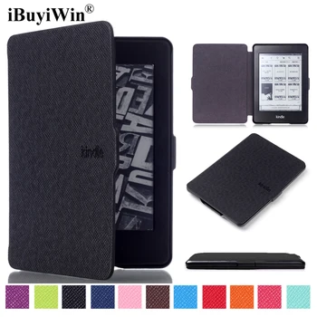 

iBuyiWin Slim PU Leather Case for Amazon Kindle Paperwhite 1 2 3 6 inch eReader Cover Auto Wake/Sleep Fundas Coque Capa+Film+Pen