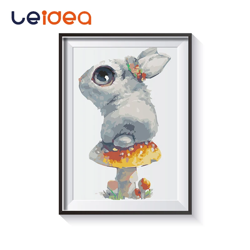 

Paint By Number Mushroom Rabbit Animal Wall Art Picture Paint By Number Canvas Painting For Home Decor Artwork brush Art