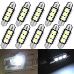 Белый 36 мм 6418/6411/6413/C5W/DE3423/DE3425 5050 3SMD LED Canbus Нет Ошибка гирлянда радиатор свет лампы