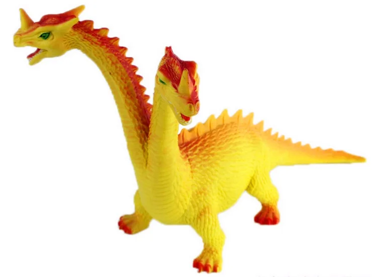 Динозавр модель игрушки Детская игрушка модель двуглавый динозавр двойная голова дракон подарок для детей Детские звуковые игрушки