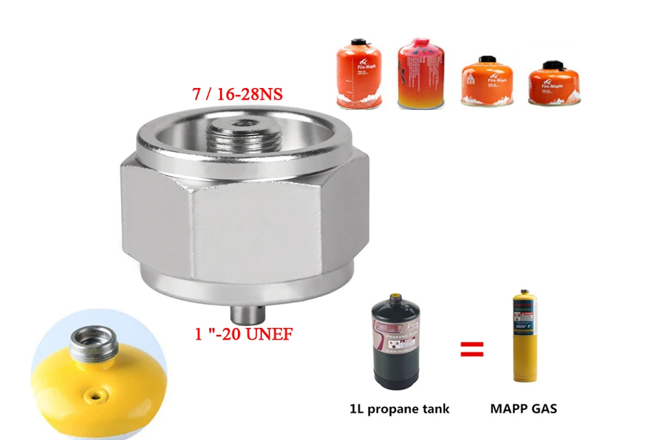 1LB пропан Заправка Адаптер маленький газовый бак входной клапан Выход Открытый Кемпинг плита конвертировать цилиндр сжиженного газа канистра газовый адаптер