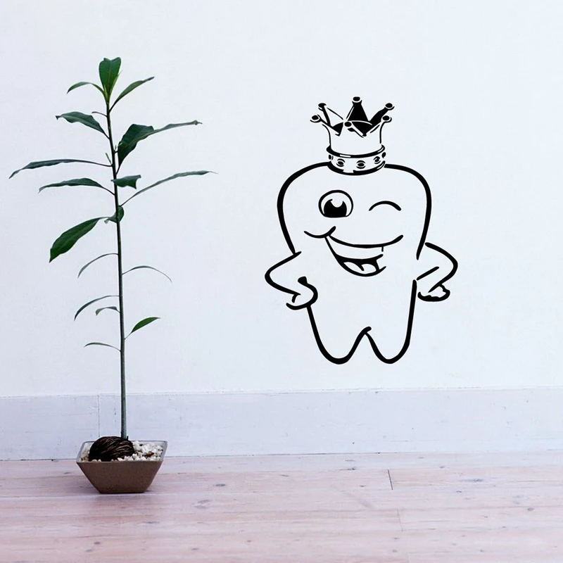 DCTAL Tooth Teeth Sticker Dentist Decal Hours Poster Vinyl Art Wall Decals Pegatina Quadro Parede Decor Mural Teeth Sticker