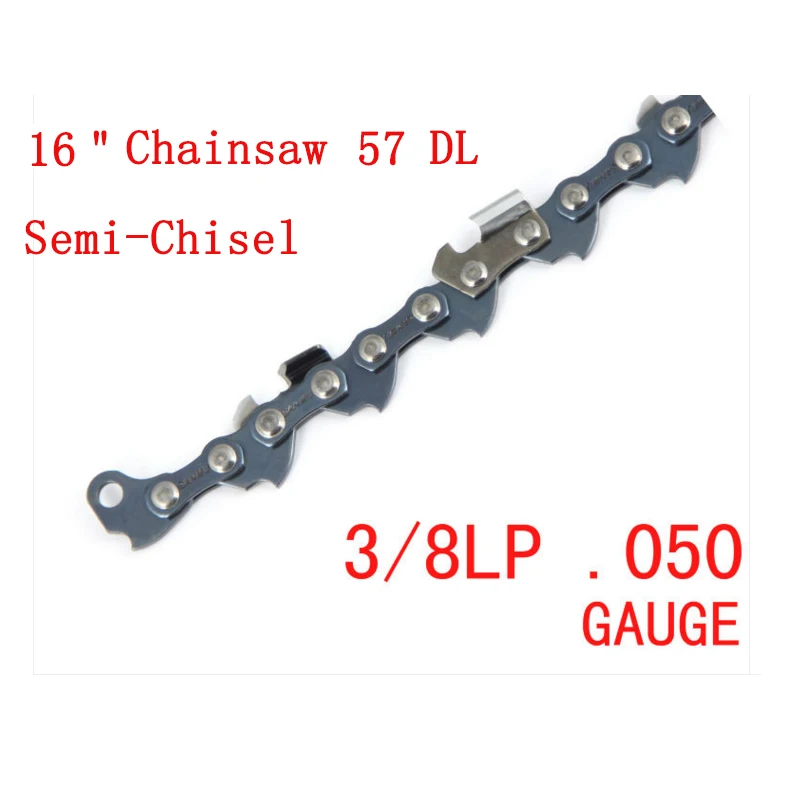 16 Inch Chainsaw Chain S57 3/8" LP Pitch .050" Gauge 57 Drive Links