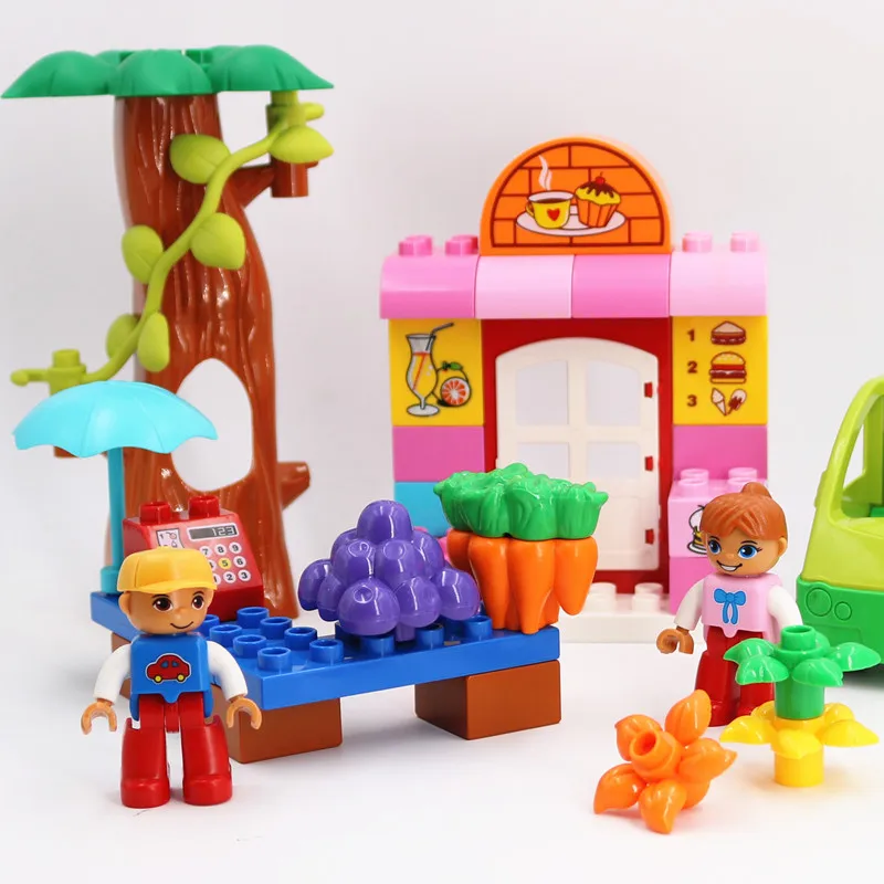 

Beverage dessert coffee shop Bricks Building blocks Parts Enlighten Creative bricks Compatible L Brand Duploe DIY Christmas