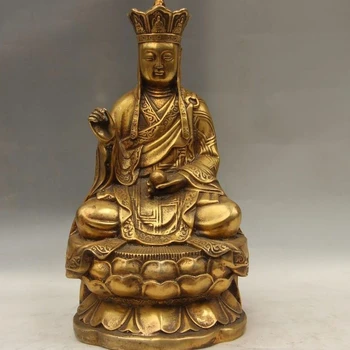 

10 Tibet Buddhism Old Copper Bronze Xuanzang Jizo Ksitigarbha Tangseng Statue