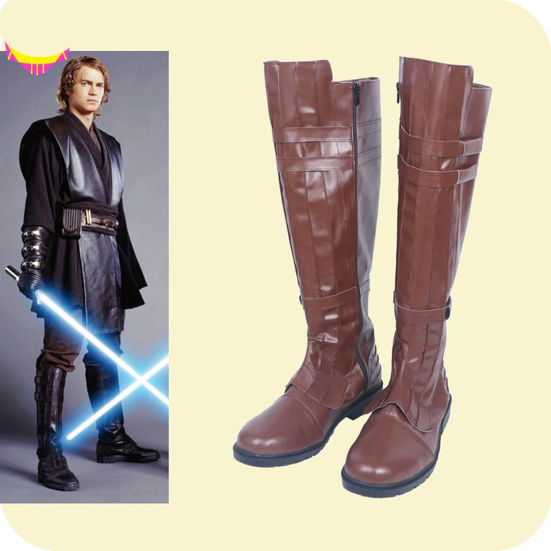 Косплэй DIY star wars Оби-Ван Кеноби из коричневой искусственной кожи ботинки для костюмированной вечеринки взрослых Хэллоуин зимние сапоги для вечеринки l0713