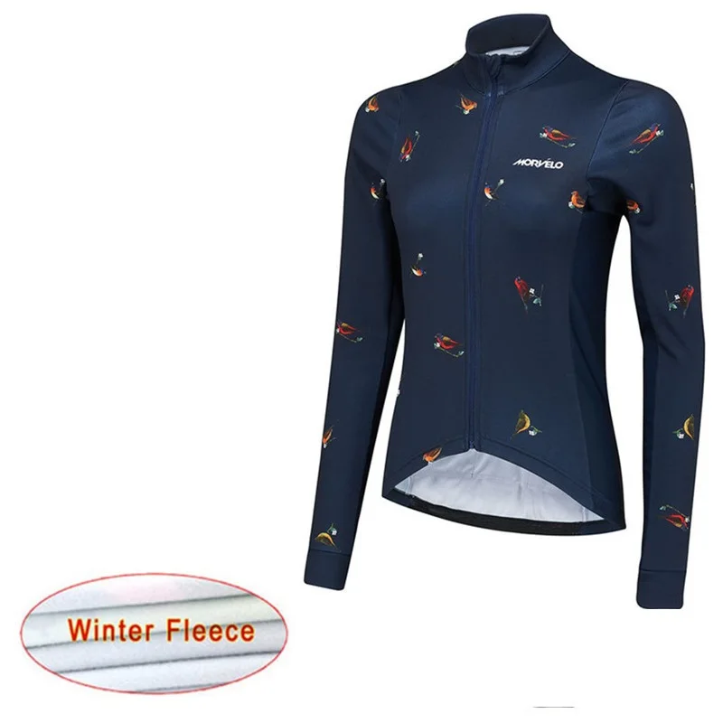 Cycling Jersey Morvelo Long Sleeve woman Winter Thermal Fleece Bike Clothing Outdoor Sports Bicycle Clothes Ropa Ciclismo